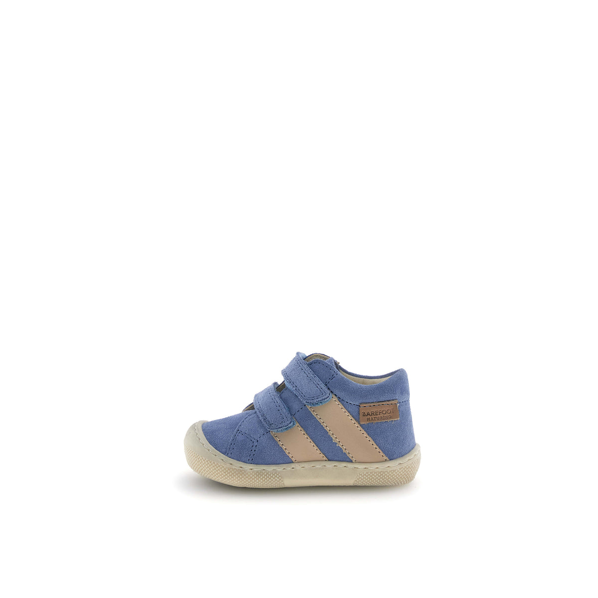 Primi Passi Barefoot A Strappo Celeste Beige