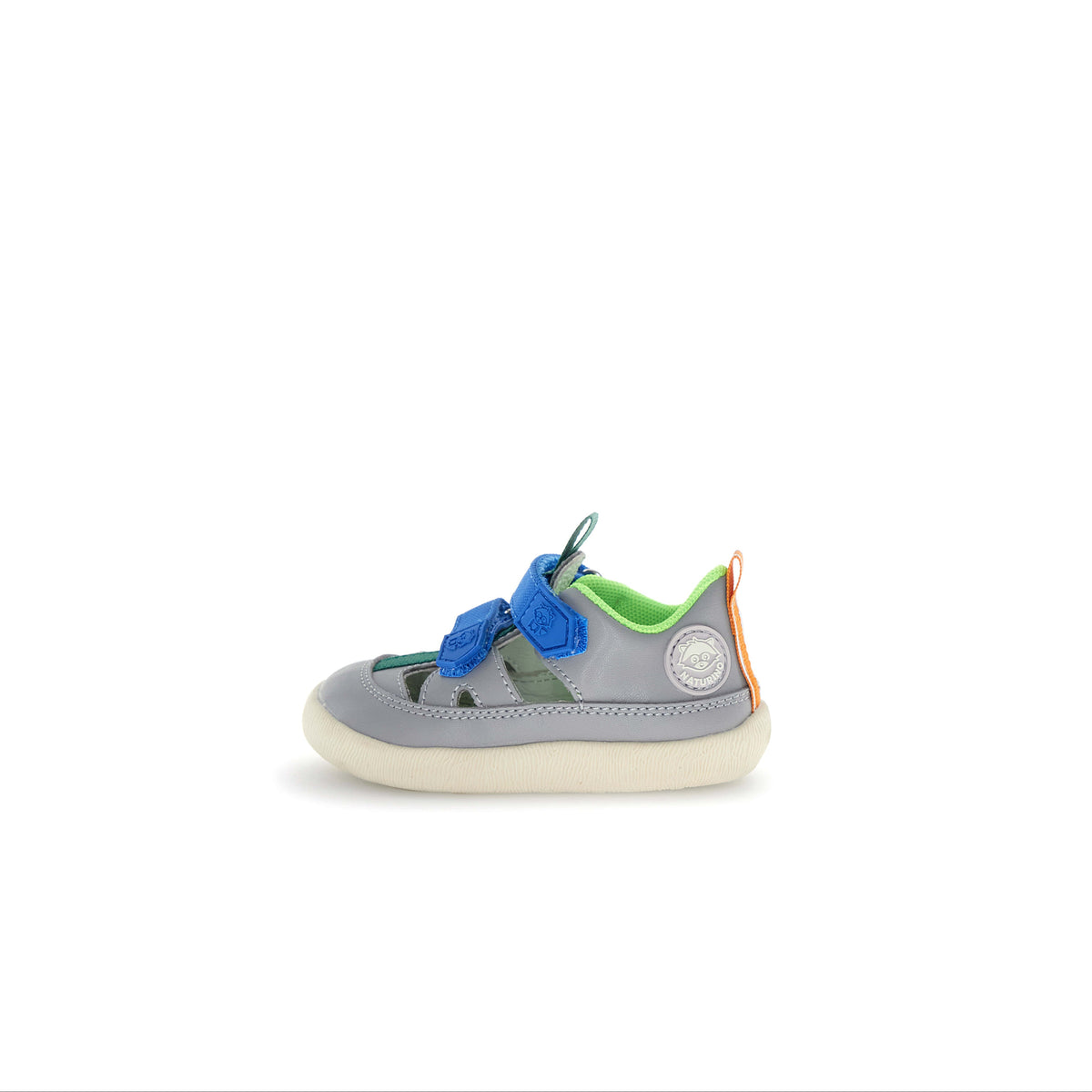 Sandalo Naturino Giommy Pelle Grigio
