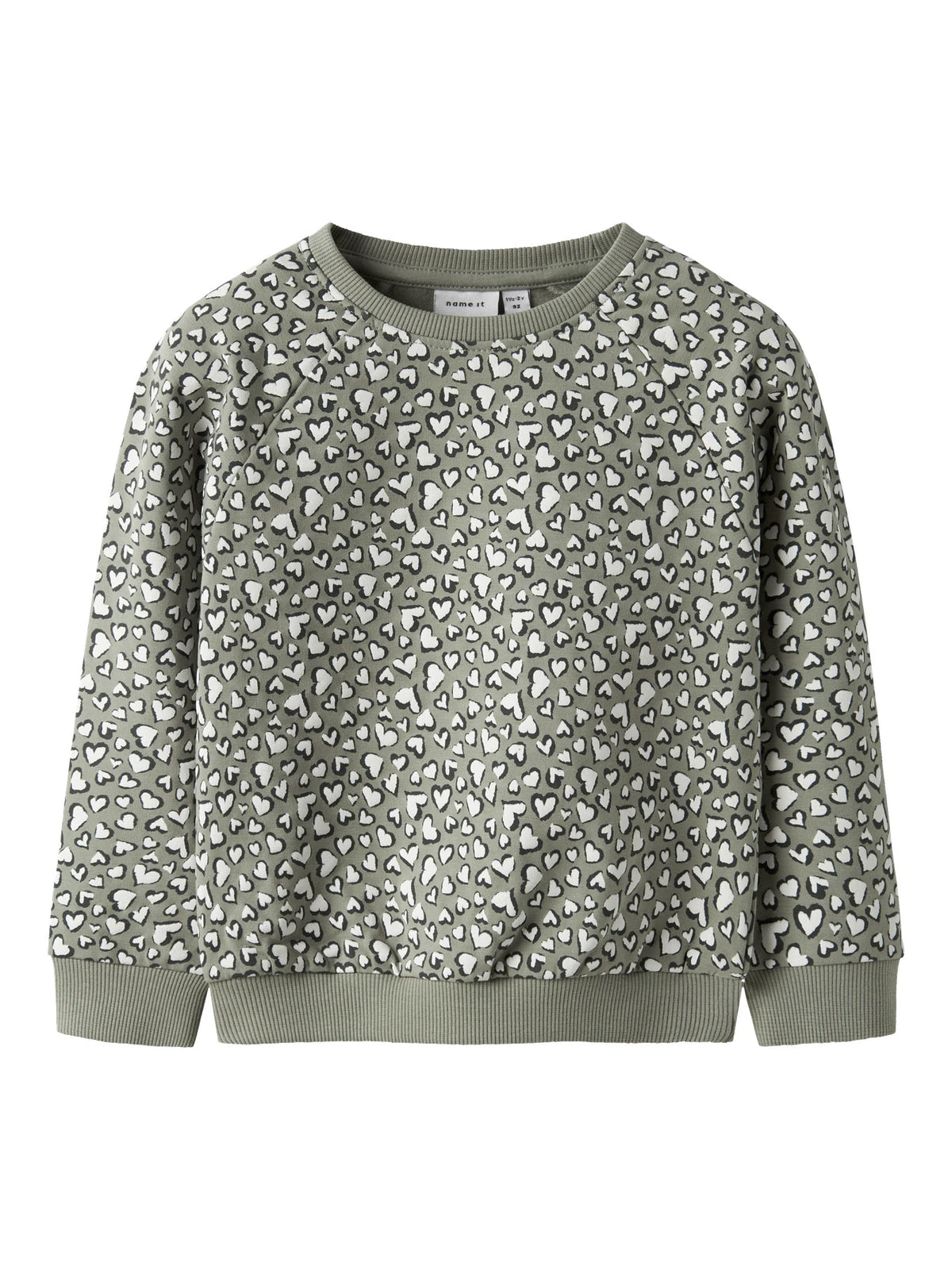 Felpa Girocollo Verde Sweet Hearts