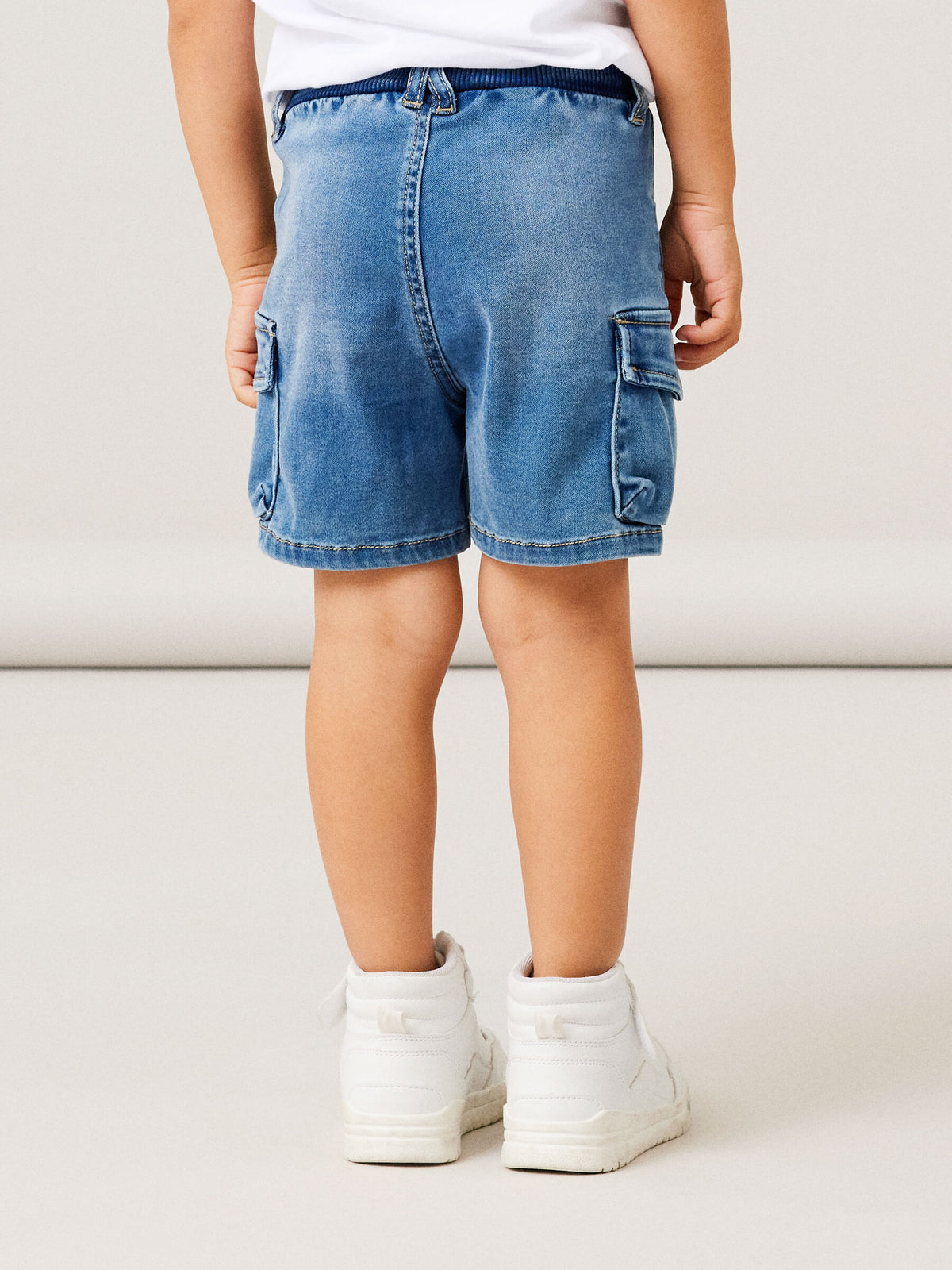 Short Medium Blue Denim