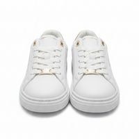 Sneaker Bassa Allacciata Bianco Platino