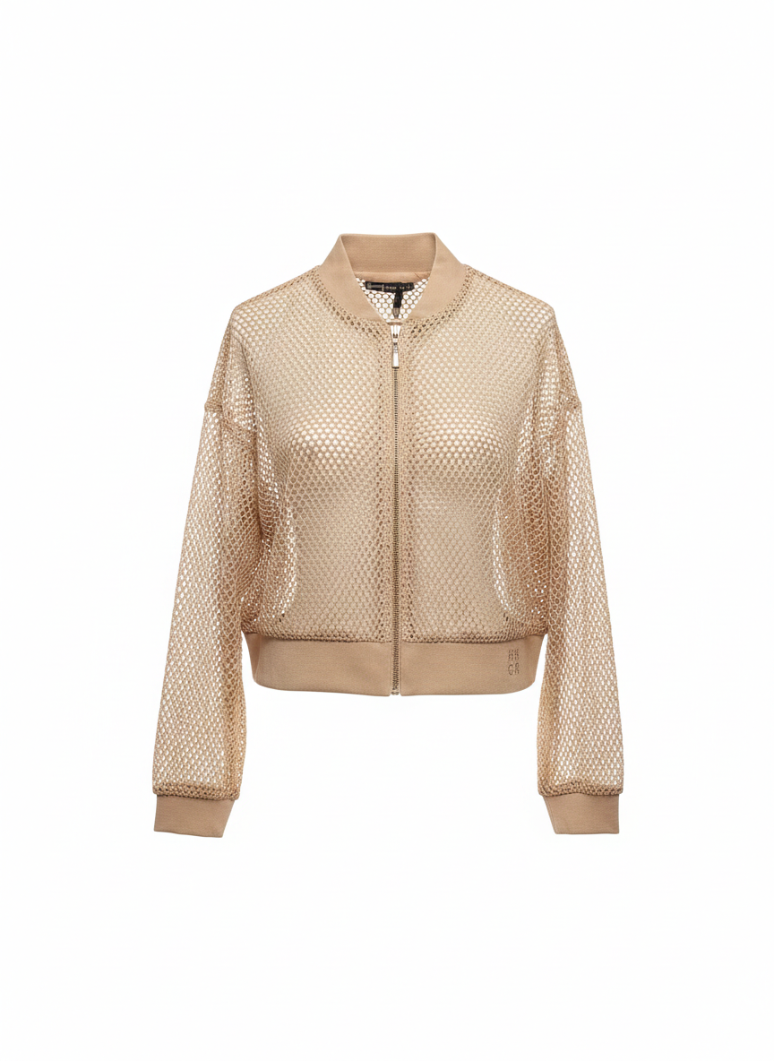 Felpa Zip In Crochet Mastice