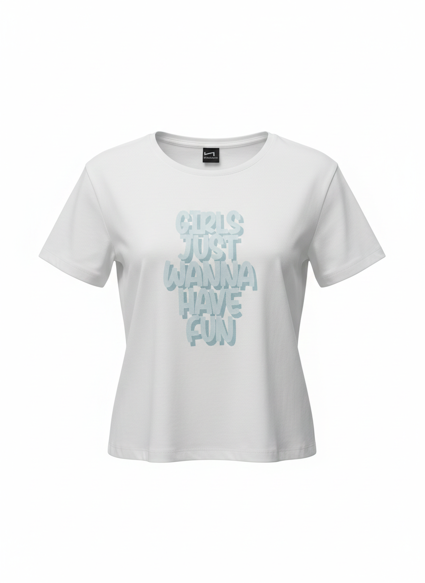 T Shirt Con Stampa Panna