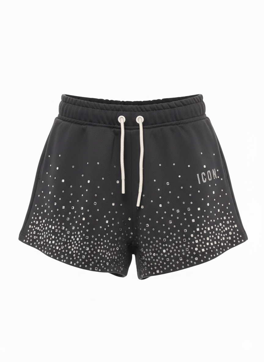 Short Icon Con Strass Black Night