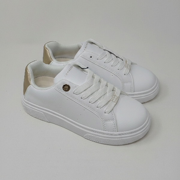 Sneaker Bassa Allacciata Bianco Platino