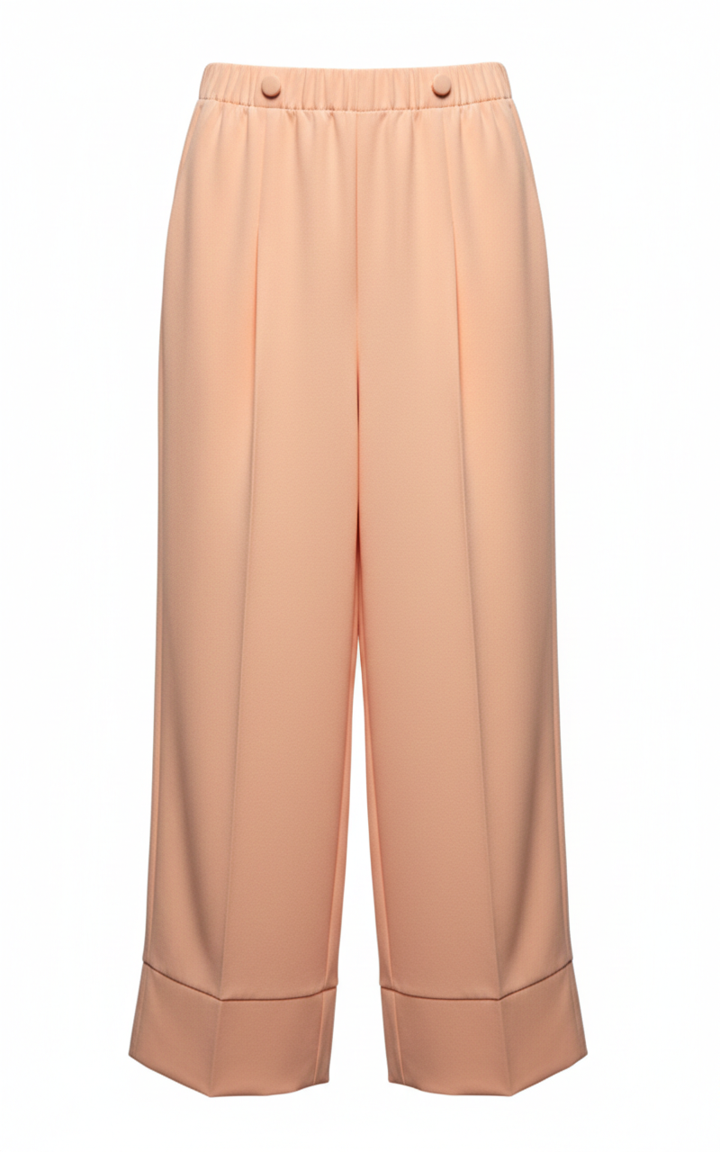 Pantaloni Con Polso Alto Pesca