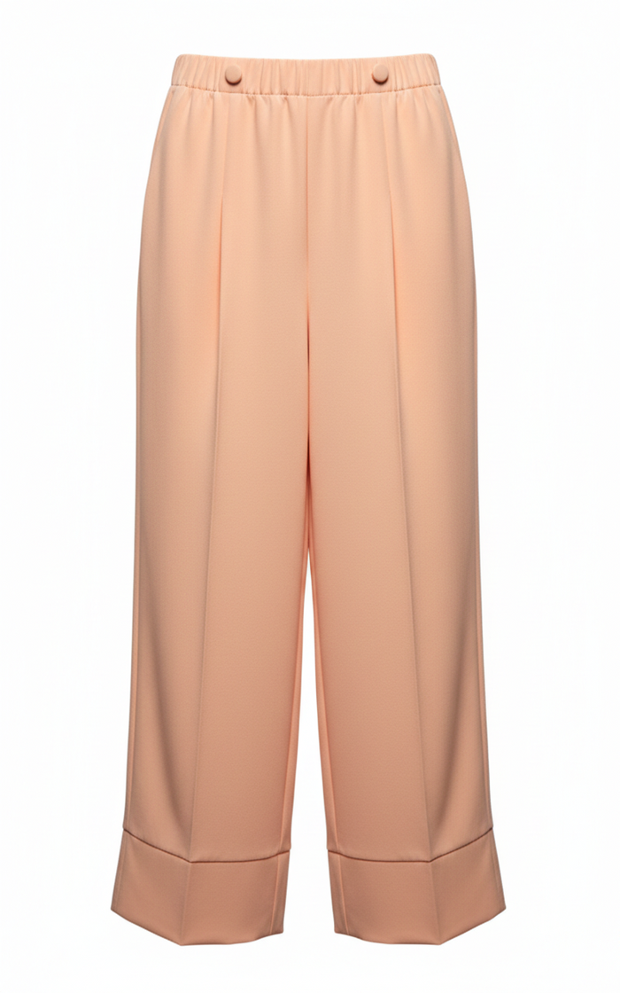 Pantaloni Con Polso Alto Pesca