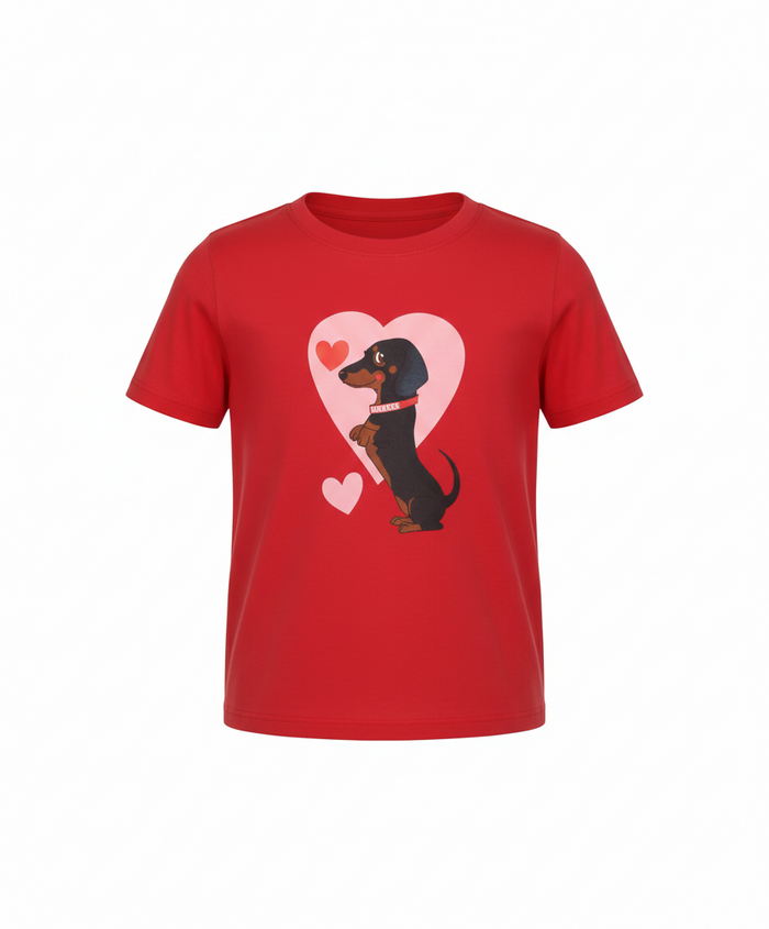 T-Shirt Rossa Basset