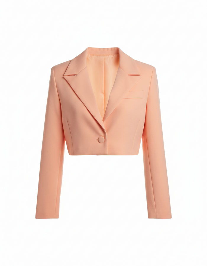 Giacca Corta Monopetto Pesca