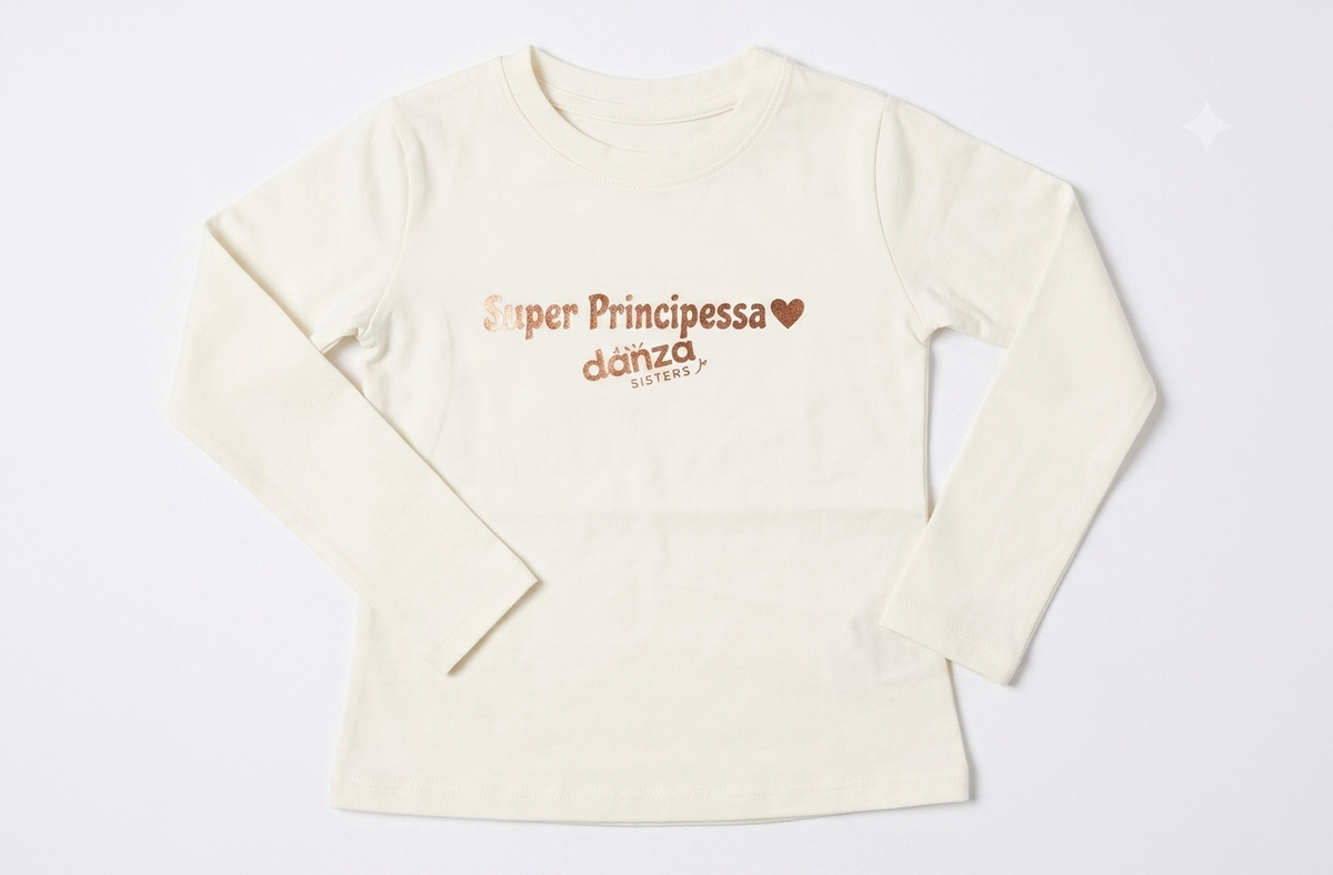 T-Shirt Princess Manica Lunga Panna