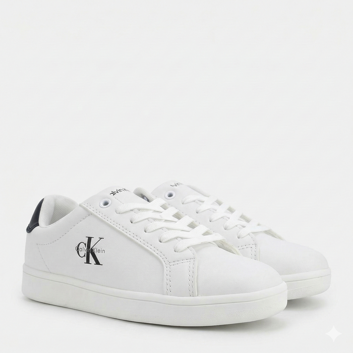 Sneaker Bassa Allacciata Bianco Nero