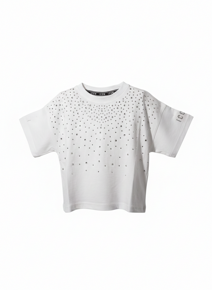 T-Shirt Crop Icon Optical White