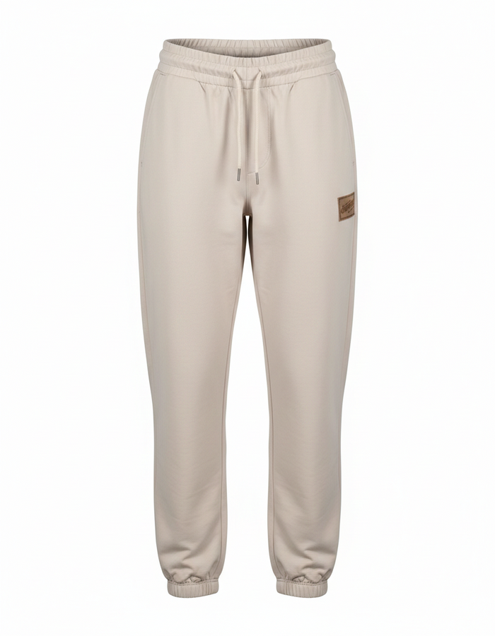 Pantaloni joggers Regular Fit in Cotone Beige