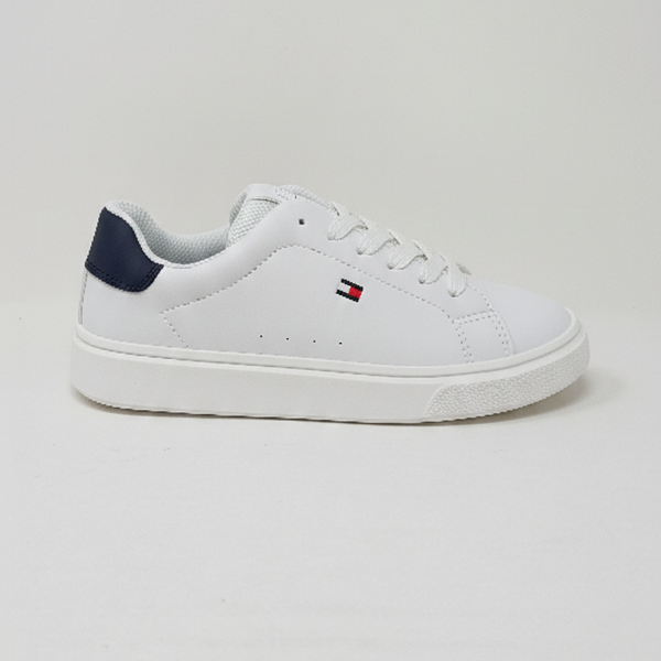 Sneaker Bassa Allacciata Bianco Blu