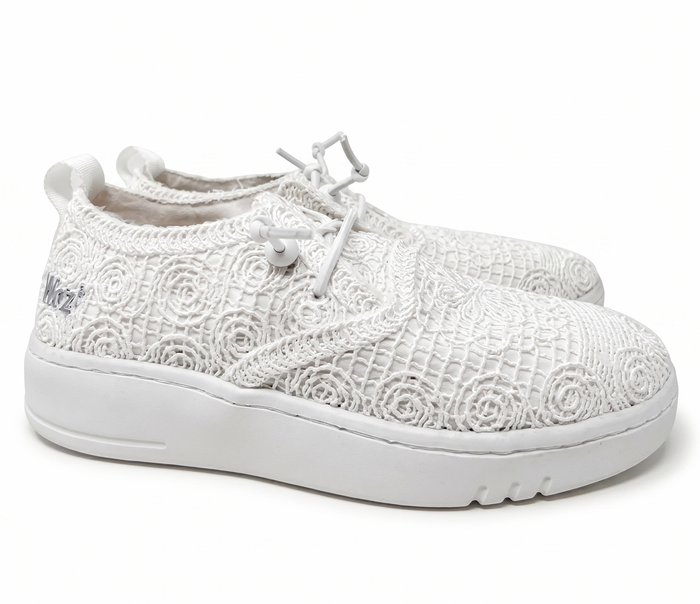 Scarpa Da Donna Robbie In Pizzo Bianco