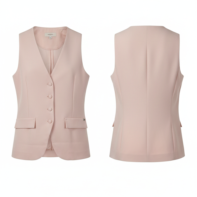 Gilet Elegante Rosa Cipria
