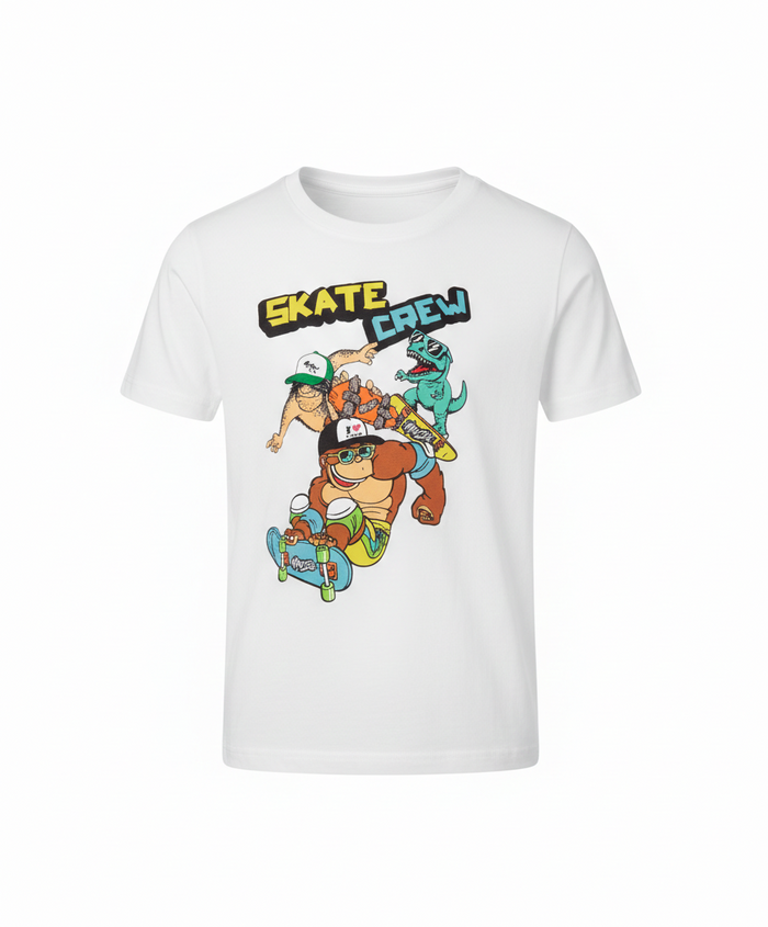 T-Shirt Bianca Tema Jurassicrew