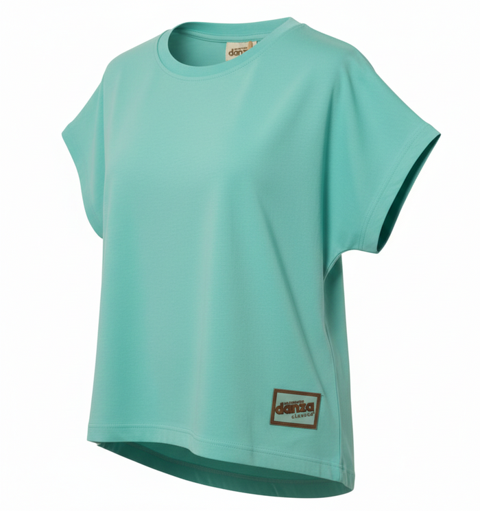 T shirt Boxy Acquamarina