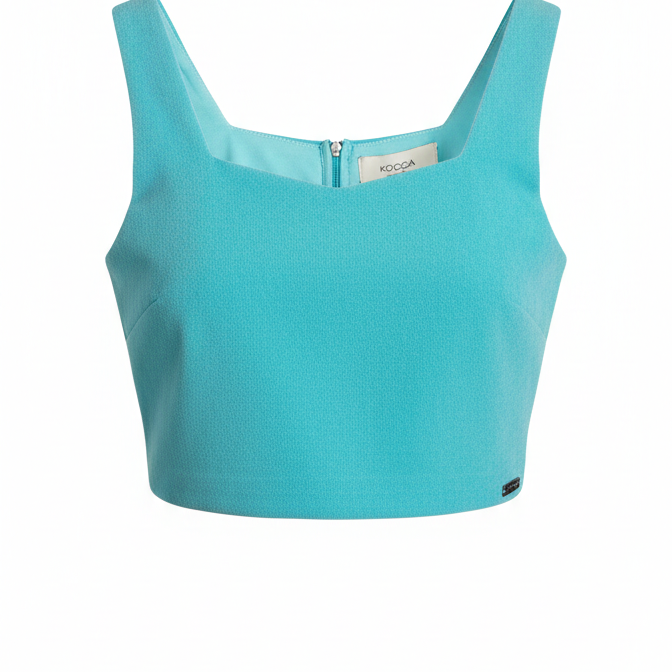Top Corto Elegante Turchese