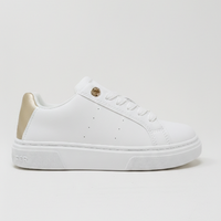Sneaker Bassa Allacciata Bianco Platino