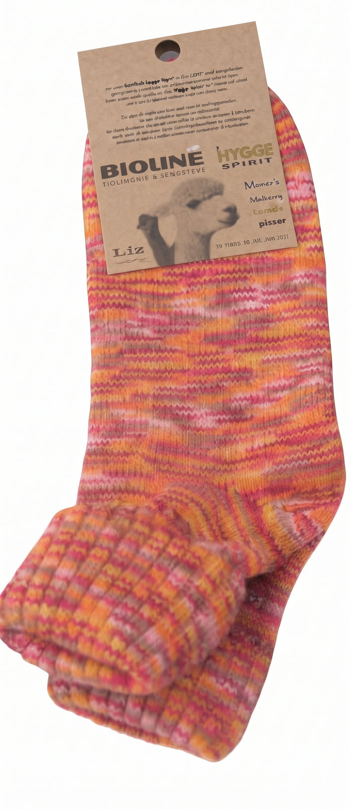 Calza in Lana Alpaca Fantasia Mix Arancione
