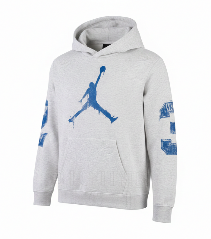 Felpa Bianca Con Cappuccio