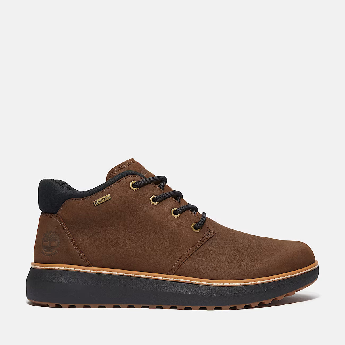Timberland Hudson Road Mid Gtx In Nabuk Dark Brown