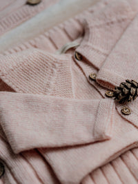 Golfino In Lana Con Colletto Rosa