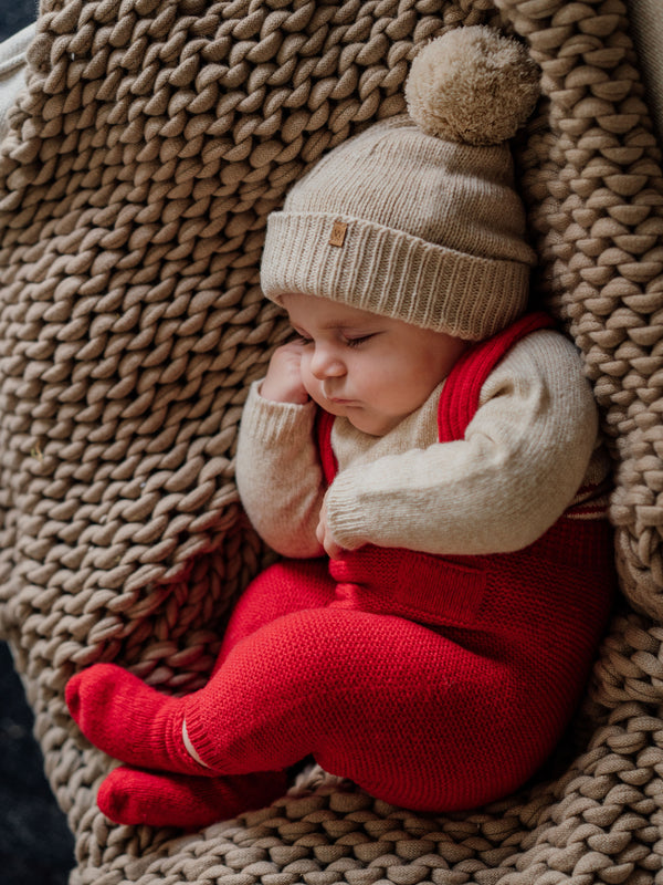 Berretto Pompom Beige