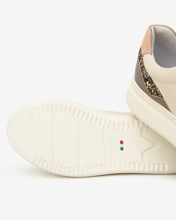 Sneaker da donna pelle Beige