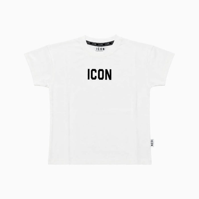 T-shirt Bianca da Ragazza Con Logo