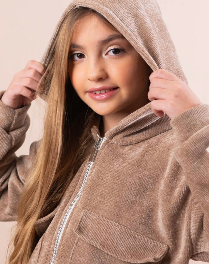 Full Zip Maglia Beige