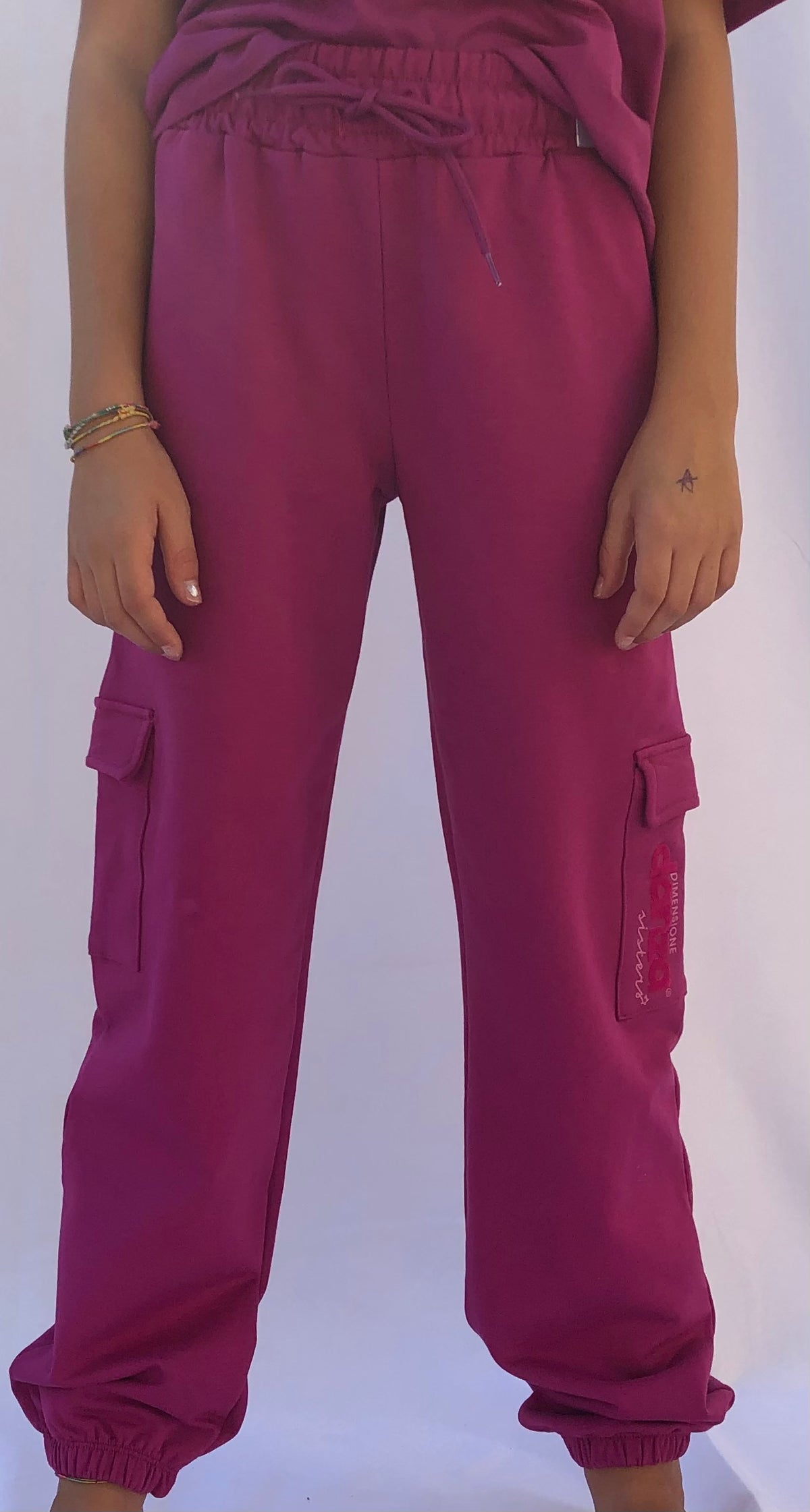 Pantalone Ampio Cargo Viola