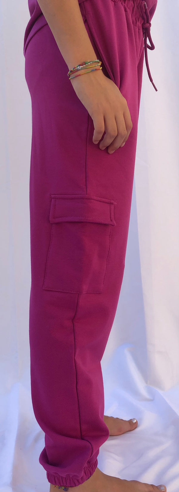 Pantalone Ampio Cargo Viola