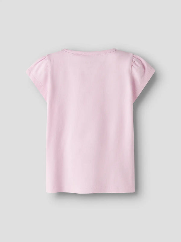 T-Shirt Bimba Rosa Stampa Stich