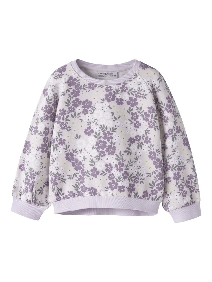 Felpa Bambina Lilla Floral Garden