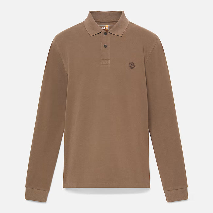 Polo Da Uomo Millers River Manica Lunga Marrone