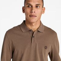 Polo Da Uomo Millers River Manica Lunga Marrone