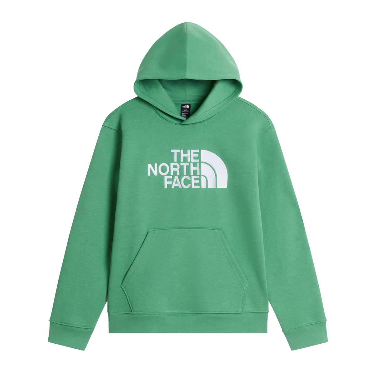 Felpa Girocollo Da Ragazzi Logo Con Cappuccio Verde