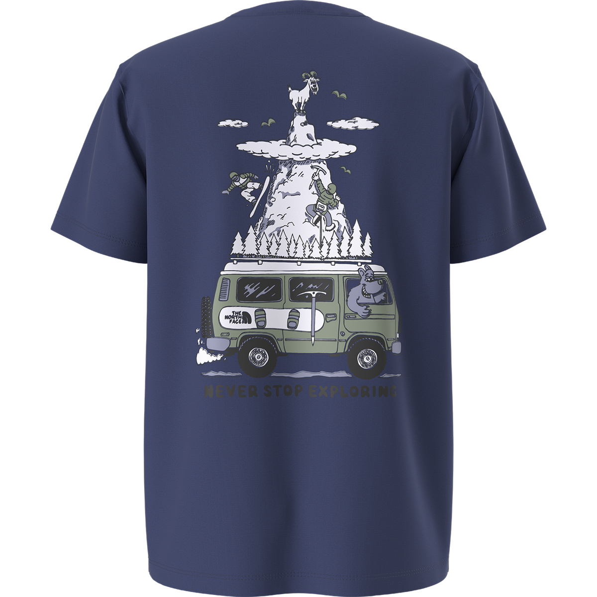 T-Shirt Da Ragazzi Manica Corta Outdoor Blu