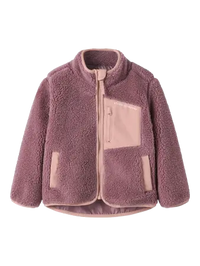 Giacca In Pile Teddy Rosa Antico Scuro