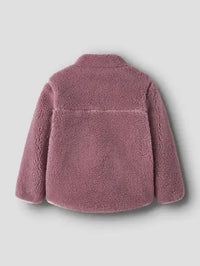 Giacca In Pile Teddy Rosa Antico Scuro