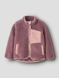 Giacca In Pile Teddy Rosa Antico Scuro