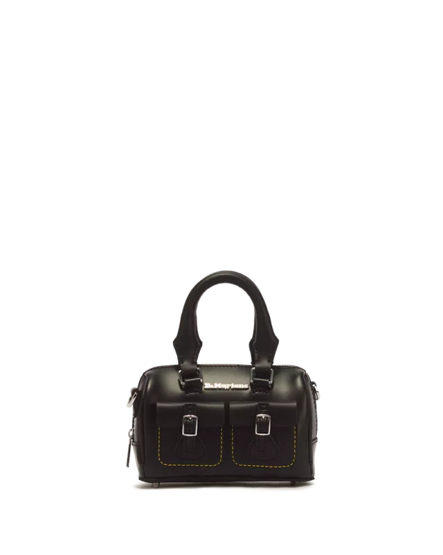 Borsa Mini Nera Kiev Con Manici In Pelle