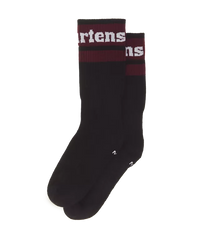 Calzino Athletic Logo Black Cherry Red White
