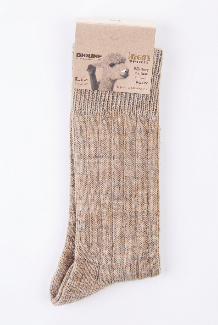 Calza in Lana Alpaca Terra