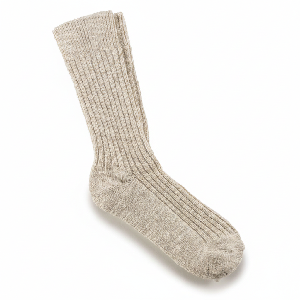 Cotton Slub beige white