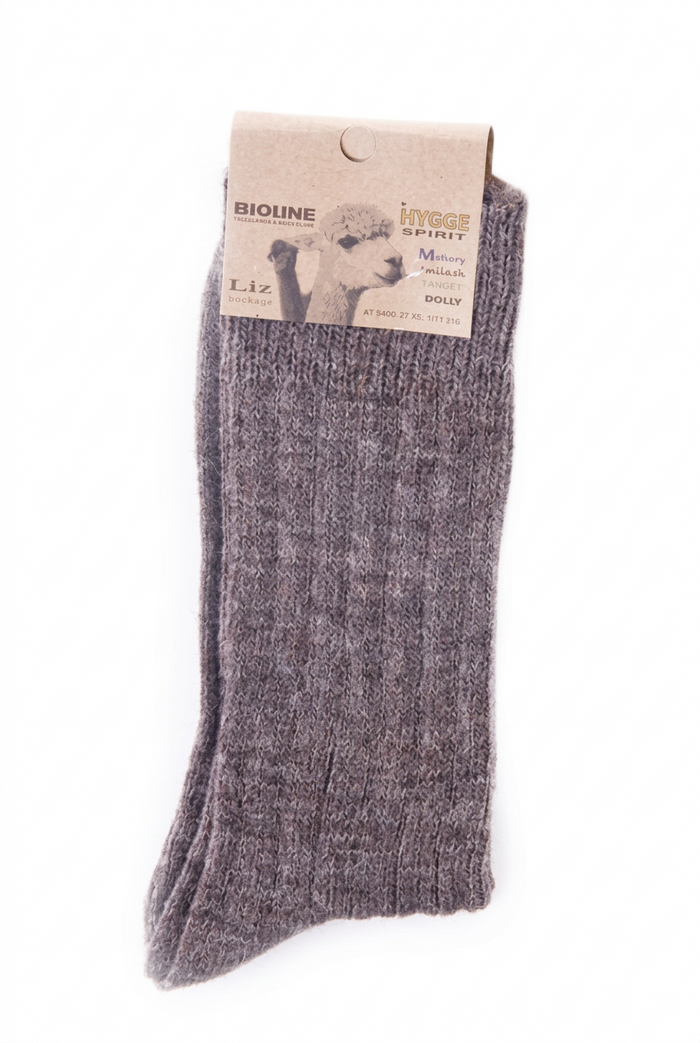 Calza in Lana Alpaca Marrone