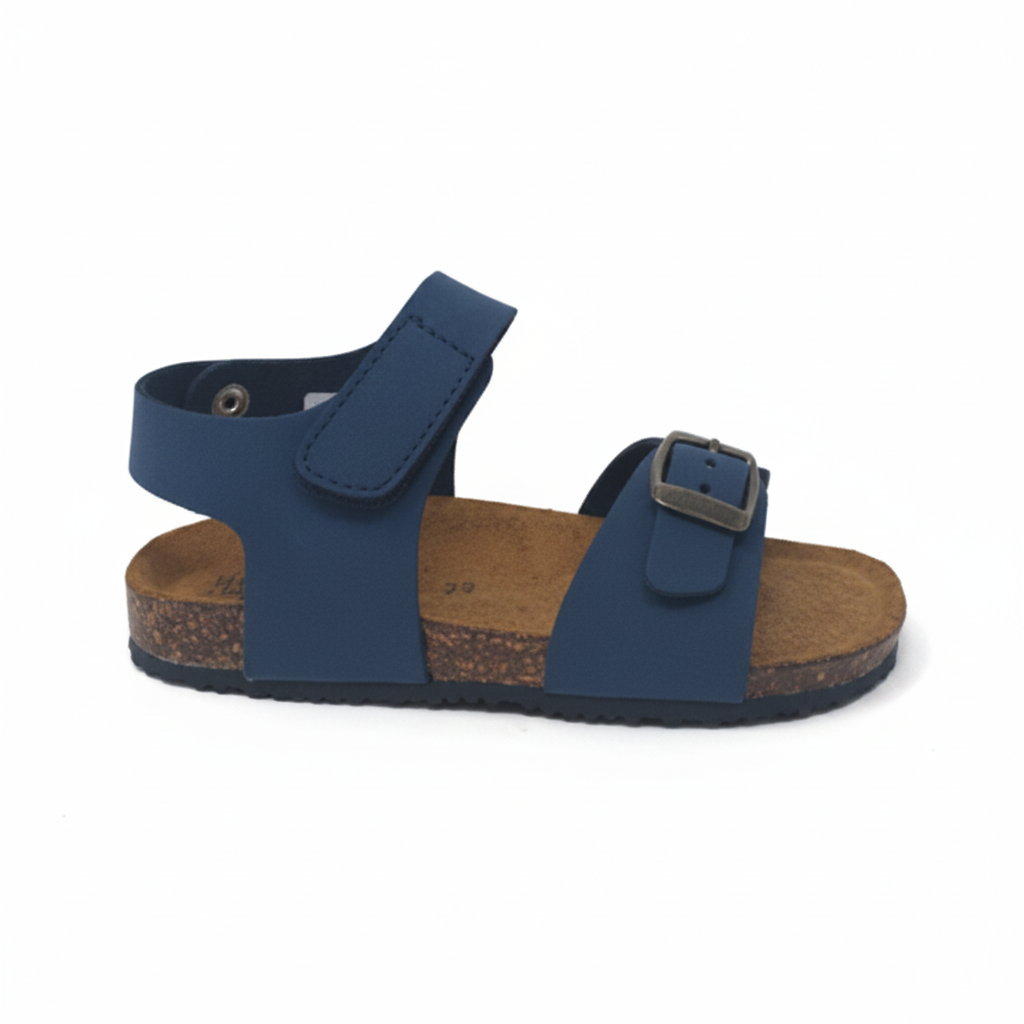 Sandalo Birk Con Strappo Blu