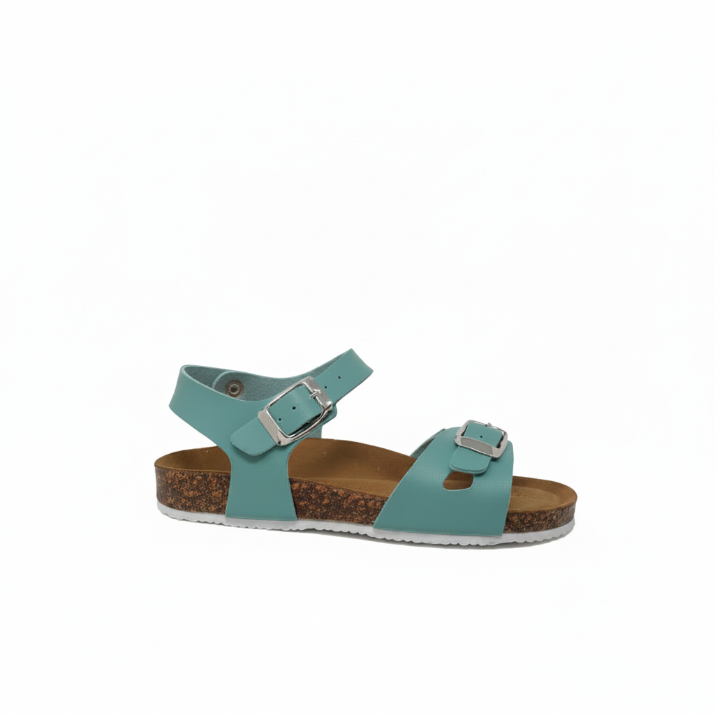 Sandalo Birk Con Fibbia Verde